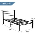 thumbnail image 6 of 4 Ever Winner Twin Metal Bed Frame with Headboard, 14" Under Bed Storage, No Box Spring Needed, Black, 6 of 7