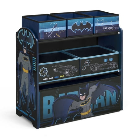 Batman 6 Bin Design and Store Toy Organizer by Delta Children, Greenguard Gold Certified