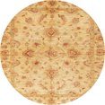 thumbnail image 1 of Ahgly Company Indoor Round Abstract Chrome Gold Yellow Oriental Area Rugs, 4' Round, 1 of 6