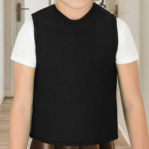 Chaleco de compresión para niños, comodidad para el autismo, chaleco de procesamiento sensorial calmante Negro largo 12 pulgadas x ancho 20 pulgadas.