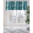 thumbnail image 5 of OmbreTurquoise Ocean Waves Curtain Valances,Abstract Stripes Seamless Small Window Treatment for Kitchen Living Room Bathroom,42" x 18", 5 of 7