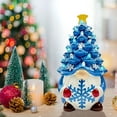 thumbnail image 2 of Ceramic Christmas Tree, Christmas Decorations for Table Indoor,Lighted Blue Ceramic Tree Decor 8.3in, 2 of 7