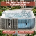 thumbnail image 6 of MOPHOTO Inflatable Hot Tub,4-6 Person Large Square Portable Blow up Hot Tub with Headrests and Cup Holder,Leak-Proof PVC Outdoor Spa with 130 Air Jets, 6 of 10