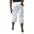thumbnail image 3 of X RAY JEANS Mens Belted 18" Inseam Below Knee Long Cargo Shorts, White, 36, 3 of 6