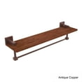 thumbnail image 3 of Montero Collection Solid IPE Ironwood Shelf with Integrated Towel Bar - Satin Brass / 22 Inch, 3 of 5