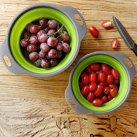 

Foldable Silicone Colander Fruit Vegetable Washing Basket Strainer Kitchen GN L