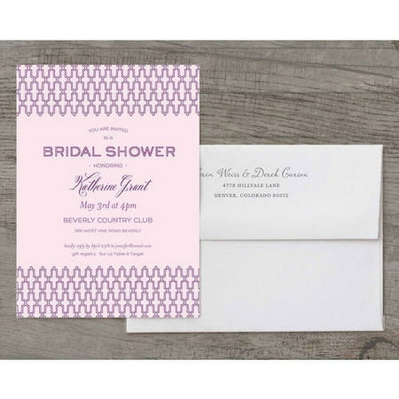 Loving Lattice Deluxe Bridal Shower Invitation