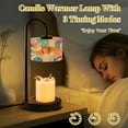 thumbnail image 2 of Candle Warmer Lamp with Timer, Cinematic Cat Blue Pink Arches Non-slip Wireless Remote Control Wax Melts Warmer with 4 Bulbs for Home Office Dorm, Birthday Gifts for Women, 2 of 7
