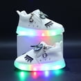 thumbnail image 6 of Ccpelsie Walking Shoes Sneakers for Boys Girls Kids Gift LED Light Up Shoes(White,7), 6 of 6