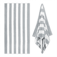 thumbnail image 1 of Large Oversized Beach Towel - 35 X 70 Inch Plush Microfiber Pool Towel, Striped Quick Dry Swim Towel Grey, 1 of 5
