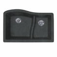 thumbnail image 2 of Undermount Granite 32x21x10.62 in. 0-Hole Large/Small Double Bowl Kitchen Sink in Espresso, 2 of 3