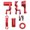Red, variant on Suodoka RC Front Steering Group Professional Universal Aluminium Alloy Kit for 1/10 RC Cars Dark Blue (3.15 inches / 8.0 cm)