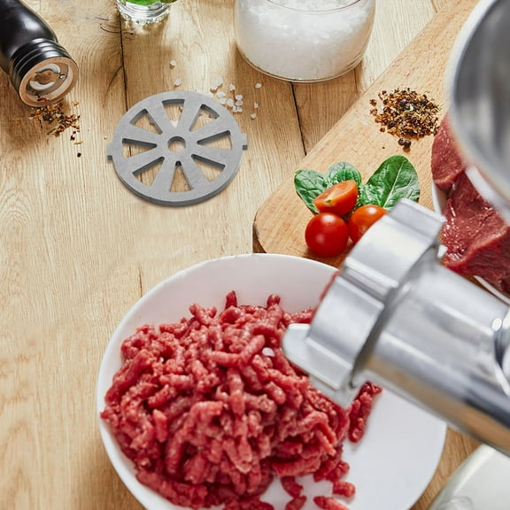 Masteelf 2 Pcs Meat Parts Stainless Steel Grinding Accessories Silver