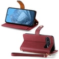 thumbnail image 3 of HLONK Wallet Case Compatible for  Pixel 9 / 9 Pro Fold Case with Card Slots Strap & Kickstand Leather with Zipper Shockproof Slim Cover Phone Case for  Pixel 9 / 9 Pro Fold Wallet Case Gr, 3 of 6