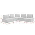 thumbnail image 3 of Picket House Furnishings Cube Modular Seating 5PC Sectional, 3 of 4