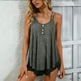 thumbnail image 3 of Neewe Women's Basic Tank Tops Cami Tank Summer Sleeveless Tops Round Neck Camisole Pleated Shaping Top-Gray 3XL, 3 of 6