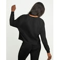 thumbnail image 3 of Hanes Originals Women's Waffle Long Sleeve Lounge Top Black M, 3 of 5