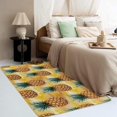 thumbnail image 3 of Pineapple Rugs for Living Room Bedroom - Fruit Rug 5x7 - Yellow Carpet for Home Decor - Washable Non Slip Patterned Indoor Large Area Rug - Soft & Low Pile (ZK&861), 3 of 7