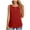 Red, variant on Giftesty Summer Tops for Women Fashion Women Causal Round Neck Solid Color Blouse Sleeveless Elegant T-Shirt Summer Tank Tops