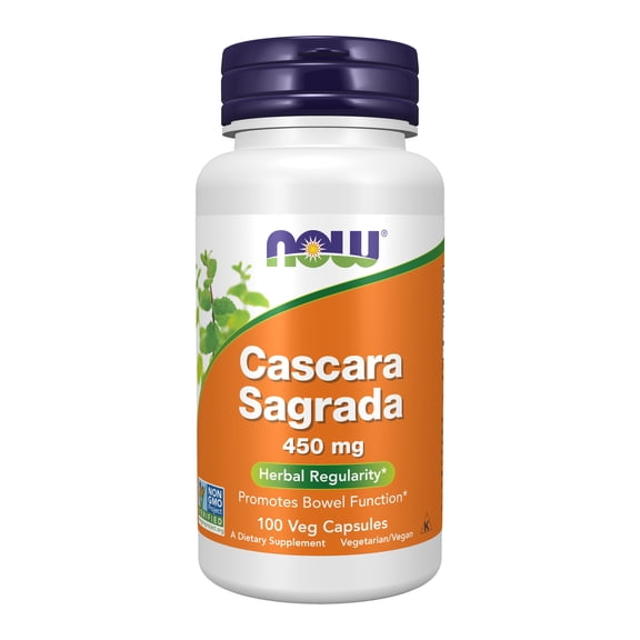 NOW Supplements, Cascara Sagrada (Rhamnus purshiana) 450 mg, Herbal Regularity*, 100 Veg Capsules