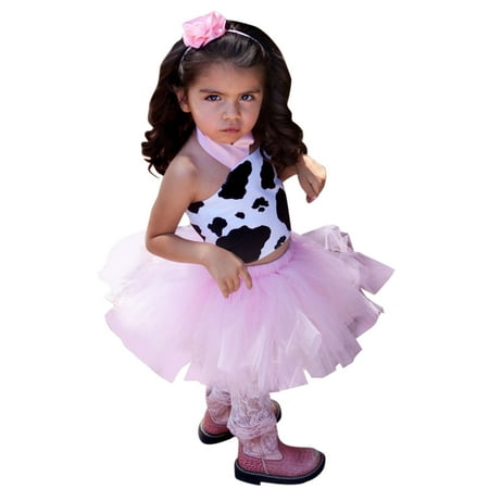 

Baby Swaddling Blankets for Girls Girl Baby Outfit Baby Girls Cow Print Short Tops Soft Fluffy Skirt Toddler Skirt Sets With Hair Band Headband 3PCS Set New Born Girl Gift Set