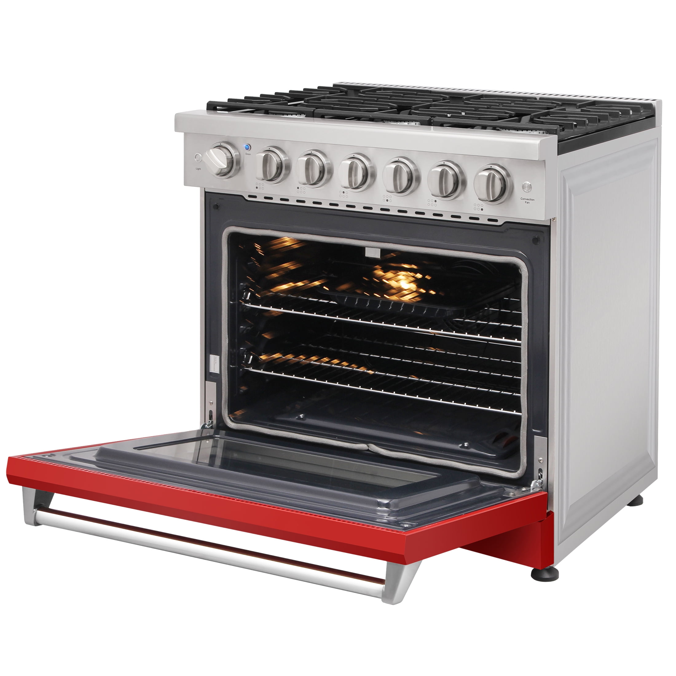 Kostch 36’’Natural Gas Range with 6.0 cu. ft. Oven, 6 Burners Cooktops,  110V