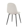 thumbnail image 4 of Silver Orchid  Stone Black Dining Chair - Set of 2 Beige Fabric Polyester, 4 of 7