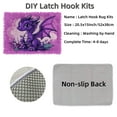 thumbnail image 3 of DIY Latch Hook Rug Kits Cartoon Dragon and Flower Stamped Non-slip Mat Crocheting Yarn Hook and Latch Emboridery Tapestry for Home Floor Decor and Pet Warm Cushion 52x38cm(12), 3 of 7