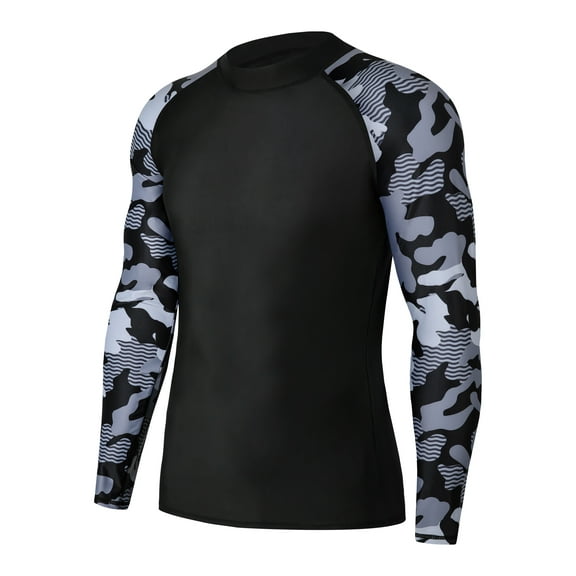 Lalamelon Men's UPF 50+ Swim Shirts Sun Protection Long Sleeve Lightweight SPF UV Swimming Rash Guard