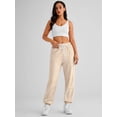 thumbnail image 2 of Pantalones deportivos AUTOMET para mujer con parte inferior ceñida, color albaricoque, XXL, 2 of 6