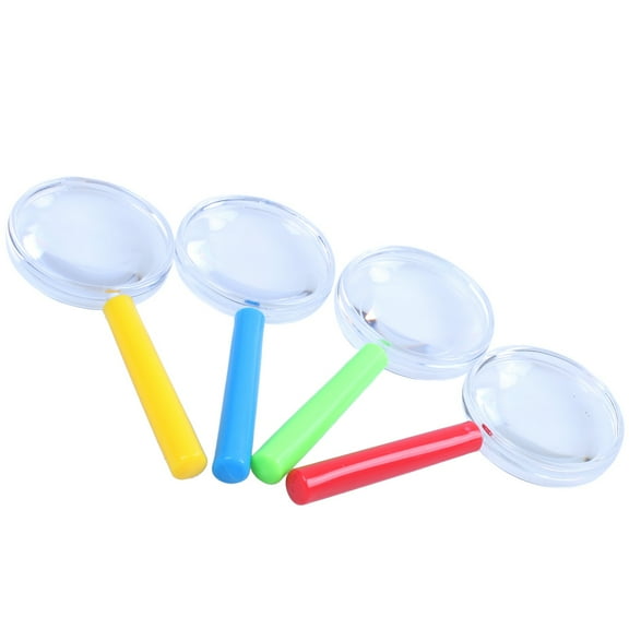 New Arrivals 4Pcs plastic mini magnifying glass children's toys