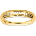 thumbnail image 5 of 14K Yellow Gold Family Jewelry Diamond Semi-Set Ring - Ring Size 7.0 center stones not included Natural Diamonds - 3.4gm, 5 of 8
