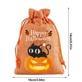 thumbnail image 4 of AZXY Halloween Drawstring Candy Pouches Texture Pumpkin Witch Print Treat Sacks, Reusable Portable Multipurpose Gift Goodie Bags for Halloween Party Favors & Holiday Decor Storage, 4 of 7