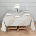 thumbnail image 3 of 42x42in(107x107cm) Square Tablecloth, Waterproof Polyester Table Cover, Wrinkle Resistant & Washable Fabric for Dining, Kitchen, Picnic, Turquoise Marble Pattern, 3 of 5
