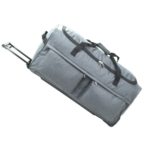 Iron Bar 28" Multi-Pocket Travel Duffle Bag, Gray