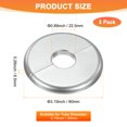 thumbnail image 3 of Uxcell 3-Pack Brida Dividida de Pared, ABS Redonda Autoadhesiva para Tubo de 20 mm/0.79 in Diámetro [Plateado, 7mm/0.28in H], 3 of 6