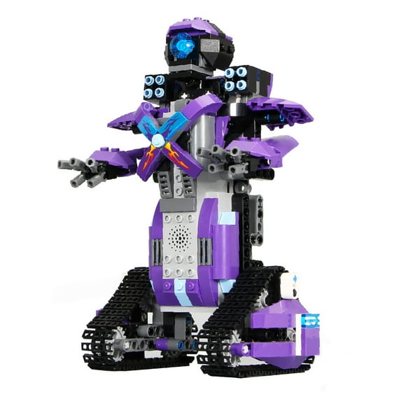 Yeacher Smart Robot DIY Kit Intelligent Programmable Building Block Toy Science Engineering Educational Learning STEM Remote and Smartphone APP Control Gravity Induction Mode Voice Control Function