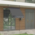 thumbnail image 2 of YYAo Patio Awnings Sun Shade Shelter, Patio Awnings, 5' x 4' Manual Retractable Awning, Non-Screw Patio Awning, UV Resistant,Dark Gray, 2 of 11