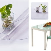 Transparent PVC Clear Round Table Protector Tablecloth Waterproof Soft Glass