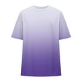 thumbnail image 7 of ZQUUVOU Women's Plus Size T-Shirt Round Neck Short Sleeved Topss Purple (2XL), 7 of 7