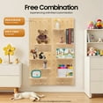 thumbnail image 5 of Peakora Wooden Rectangular Pegboard Combination Wall Organizer Kit Wood-Colored Modular Display Pegboard Panel Kits DIY Hanging Peg Board Panel for Home Office 23.62*15.75in, 5 of 18