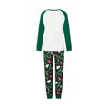 thumbnail image 4 of Elippeo Christmas Pajamas for Family Long Sleeve Santa Snowman Reindeer Print Tops + Pants Set Winter Sleepwear, 4 of 10