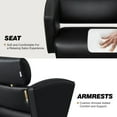 thumbnail image 6 of Baasha Luxury Gold Salon Chair - Sleek and Modern Hair Chair with Black Stain-Resistant Leather Upholstery, Adjustable Height, and Heavy-Duty Base - Comfortable Hair Salon Chair for Hair Stylist, 6 of 10