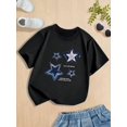 thumbnail image 1 of "Star" print pattern Youngsters's round neck knitted sweatshirt comfortable and durable, comfortable outdoor sports casual fashion sweatshirt can be worn in all seasons cute and beautiful p, 1 of 6
