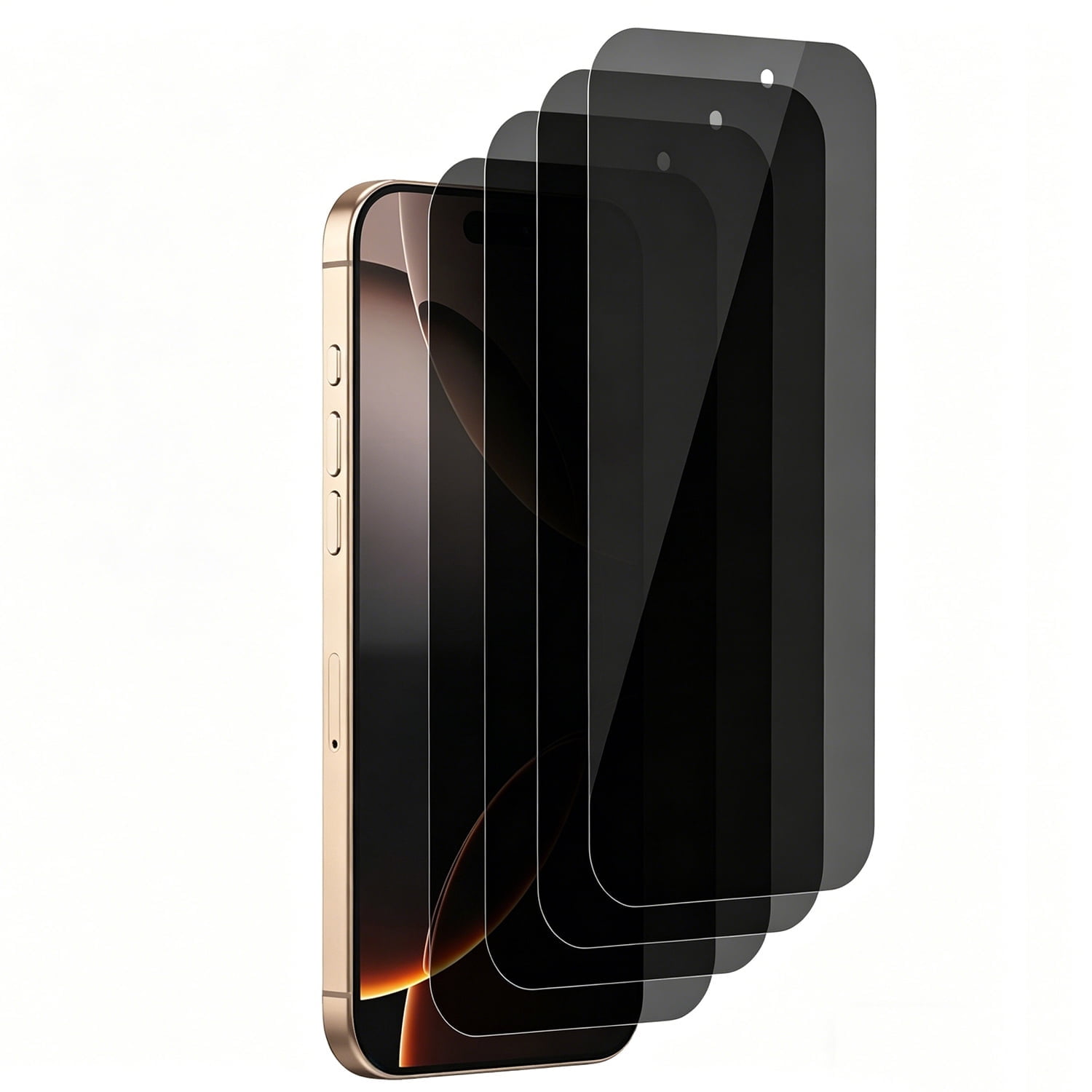 UZWZW Privacy Screen Protector for iPhone 16 Pro Max, 4 pack