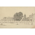 thumbnail image 2 of John Glover 14x11 Gold Ornate Wood Frame and Double Matted Museum Art Print Titled - Greenwich Hospital, 2 of 4