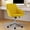 Bright yellow, variant on Modern Office Chair,Adjustable Arm Chair Computer Chair with Wheels,Swivel Vanity Chair for Living Room,Gray