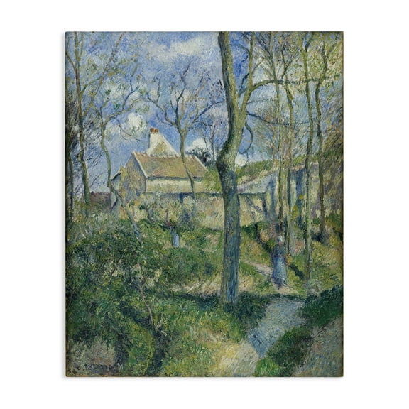 Stupell Industries Classical Village Cezanne Painting Landscape & Nature Painting Wrapped Canvas Art Print Wall Art, 16 x 20