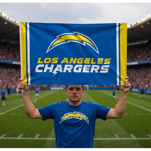 NFL American Football Flag Banner 3ft x 5ft FREE FAST SHIPPING ( Chargers )