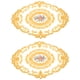 thumbnail image 1 of Uxcell 2 paquetes de 12x16 pulgadas Manteles de encaje retro Ovalados Doilies Coasters Amarillo, 1 of 7